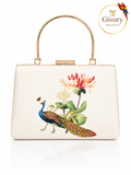 Botanical Peacock Illustration Clutch Bag | Vintage Print – GV-RG-S-BG-008