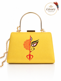 Maa Durga Face Clutch Bag | Mandala Trishul Box Clutch – GV-RG-S-BG-001