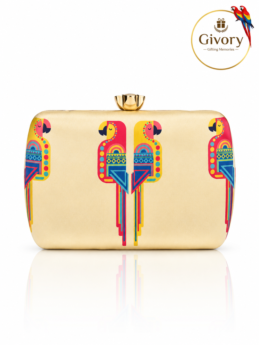 Art Deco Macaw Clutch Bag | Geometric Bird Print Purse – GV-RG-S-BG-012