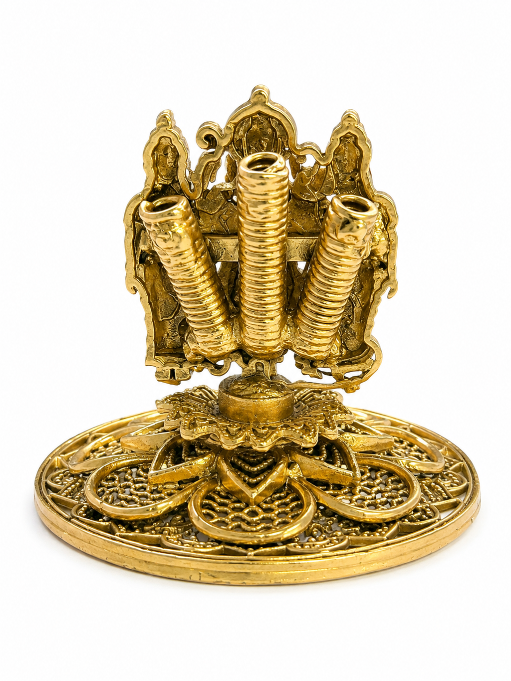 Ram Parivar Agarbatti Stand | Lord Ram Sita Lakshmana Incense Holder Lotus Base – GV-RG-S-P-130
