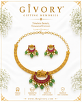 Gaja Chandbali Choker Set | Elephant Crescent Ruby Jade – GV-RG-S-J-135