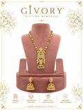 Lord  Balaji Necklace Set |  Idol Pendant Kundan Jhumka Earrings – GV-RG-S-J-113