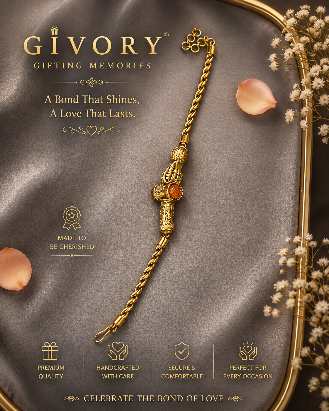 Raksha Bandhan Rakhis | Choice of 5 Designs – GV-RG-S-P-131V