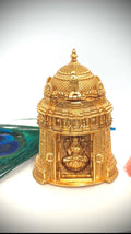 Tirupati Temple Kumkum Box | Venkateswara Gopuram Gold Sindoor Box USA: GV-RG-S-079