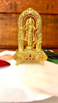 Lord Ram Prabhavali Kumkum Box | Ram Darbar Arch Gold Ruby Sindoor Box USA: GV-RG-S-K-096
