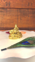 Baby Krishna Calf Kumkum Box | Bal Gopal Serpent Coil Gold Sindoor Box – GV-RG-S-K-099