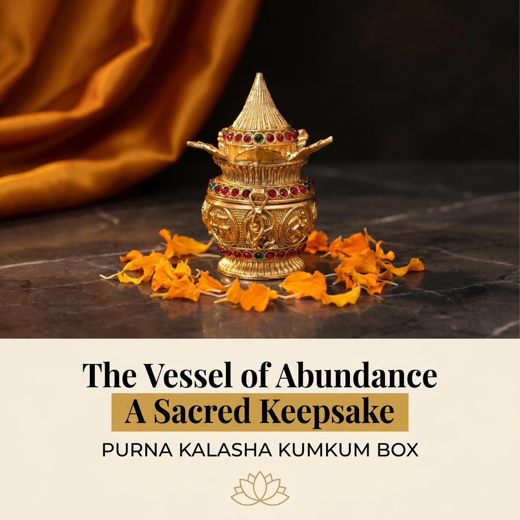 Purna Kalasha Kumkum Box | Sacred Pot Deity Panels Gold Ruby Emerald Sindoor Box – GV-RG-S-K-103 __etsy:8049247348