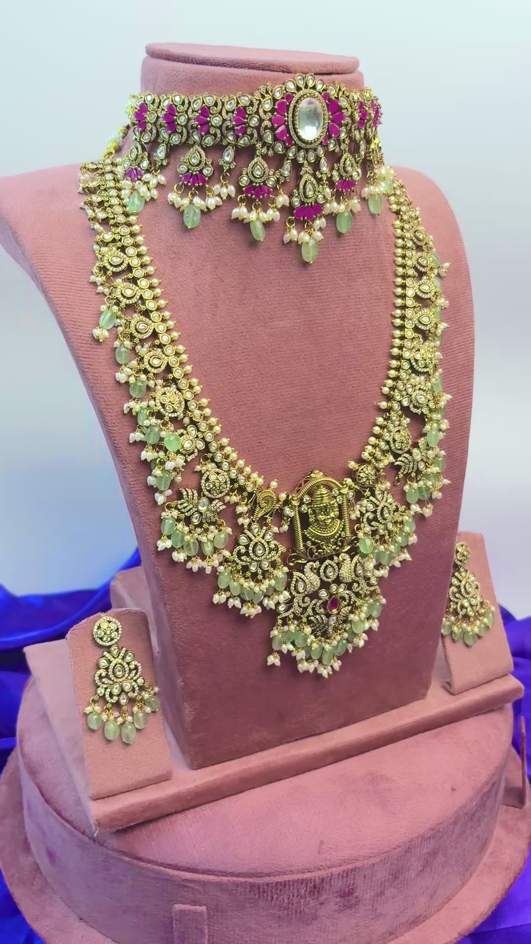Lord Venkateswara Gutta Pusalu Bridal Set | Choker Haram – GV-RG-S-J-140